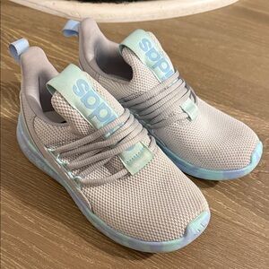 adidas Kids Sneakers in Gray and Aqua